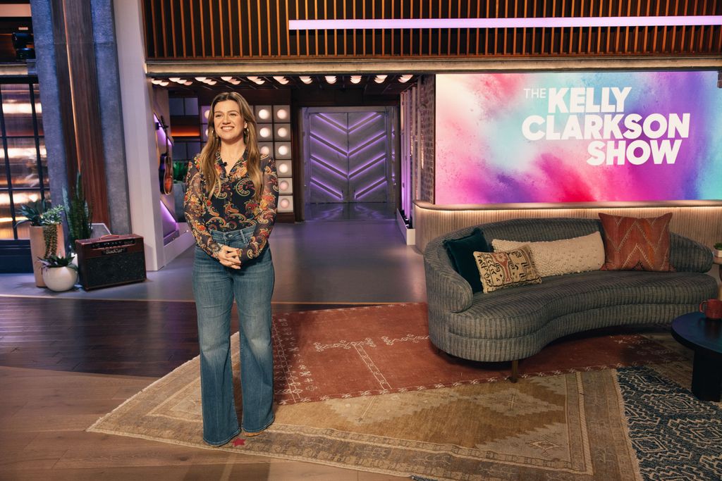 Kelly Clarkson on the set of her talk show