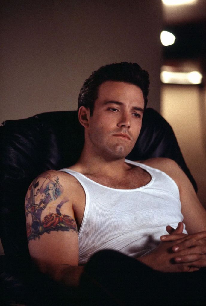 Ben's arm tattoos were first seen in Gigli in 2003