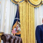 President Donald Trump speaks during a swearing-in ceremony for Commerce Secretary Howard Lutnick in the Oval Office of the White House.
