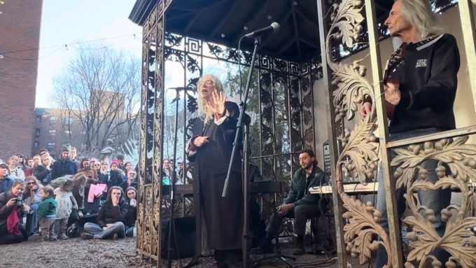 Patti Smith Performs at Rally to Save NYC's Elizabeth Street Garden