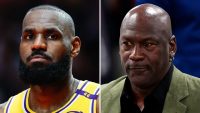 LeBron James and Michael Jordan are two of the NBA's best players ever. Getty Images