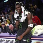 Minnesota Timberwolves defeated the Los Angeles Lakers 103-96 to win game 5 of a first round NBA playoff basketball game. - Source: Getty