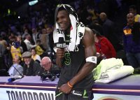 Minnesota Timberwolves defeated the Los Angeles Lakers 103-96 to win game 5 of a first round NBA playoff basketball game. - Source: Getty