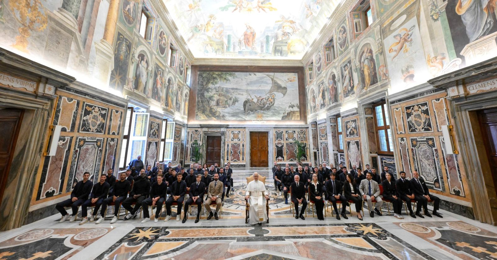 Pope Leo meets Italian Serie A champions Napoli