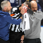 Stanley Cup playoffs: Referee Chris Rooney hopes to return after stick to face in Maple Leafs vs. Panthers
