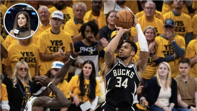 Trish Christakis and Giannis Antetokounmpo