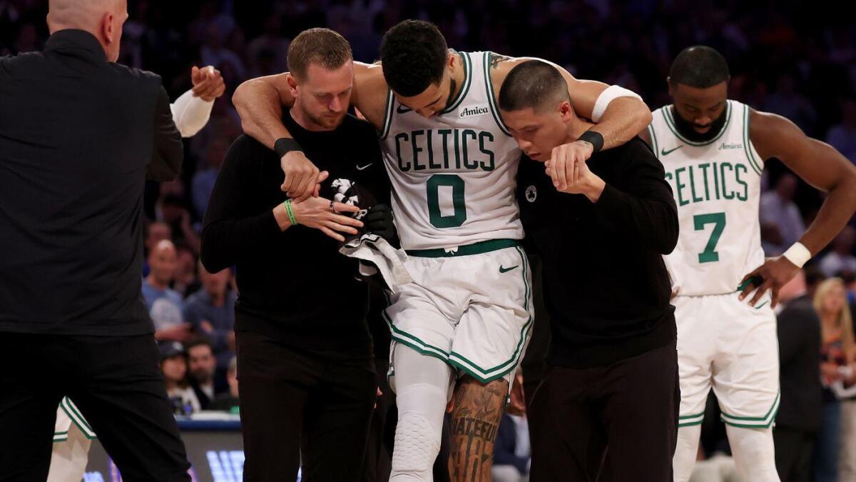 Celtics' Brad Stevens won't set timeline for Jayson Tatum return, will play when 'fully healthy'