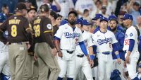 Shohei Ohtani, Fernando Tatis Jr. hit by pitches as Dodgers, Padres avoid brawl in heated NL West game