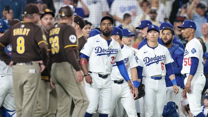 Shohei Ohtani, Fernando Tatis Jr. hit by pitches as Dodgers, Padres avoid brawl in heated NL West game