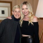 SAN FRANCISCO, CALIFORNIA - MARCH 17:(L-R) Ellen DeGeneres and Portia de Rossi are seen as RH Celebrates The Unveiling of RH San Francisco, The Gallery at the Historic Bethlehem Steel Building on March 17, 2022 in San Francisco, California. (Photo by Kelly Sullivan/Getty Images for RH)