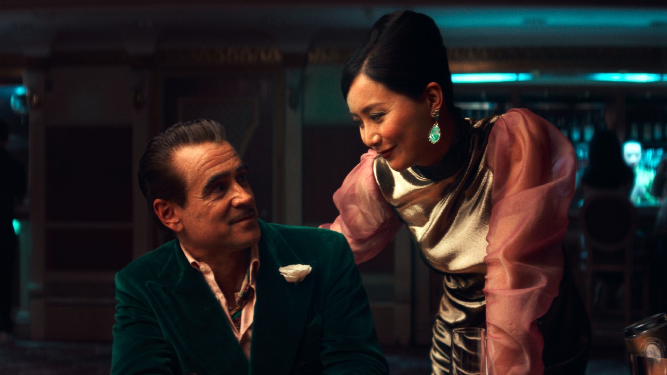 Colin Farrell and Fala Chen in 'The Ballad of a Small Player.'