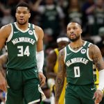 Giannis Antetokounmpo appears to react to Bucks' shocking moves, reportedly 'not pleased' about dumping Dame