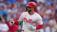 Phillies' Bryce Harper reportedly told MLB boss Rob Manfred to 'get the f--- out' rather than talk salary cap