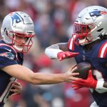 WATCH: Patriots QB Drake Maye completes pass to jet ski-riding teammate Rhamondre Stevenson