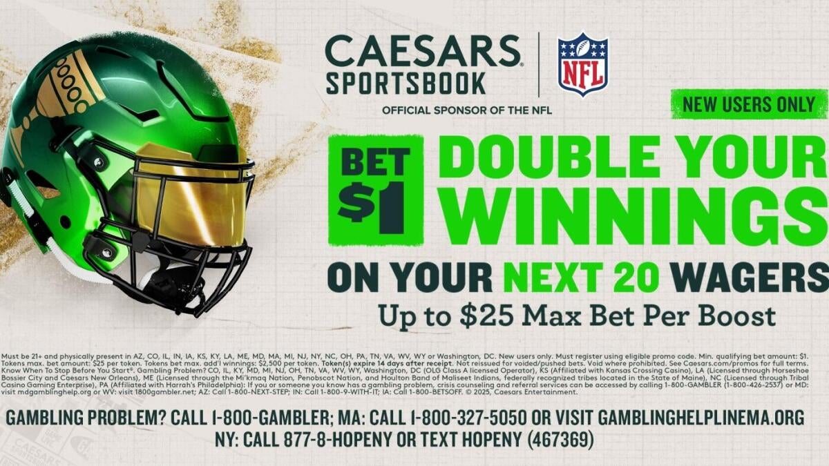 Caesars Sportsbook reveals 2025 NFL promo code CBS20X: Get 20 100% profit boosts for football season