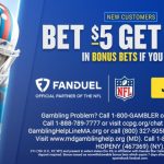 FanDuel shares 2025 NFL promo: Bet $5, get $300 in bonus bets if your first bet wins